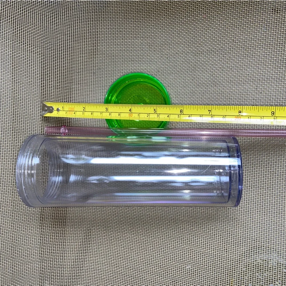 Mixed Brands of Colorful Tumbler w/9pcs. & Straws-Used w/Some Lite Wash & Wear